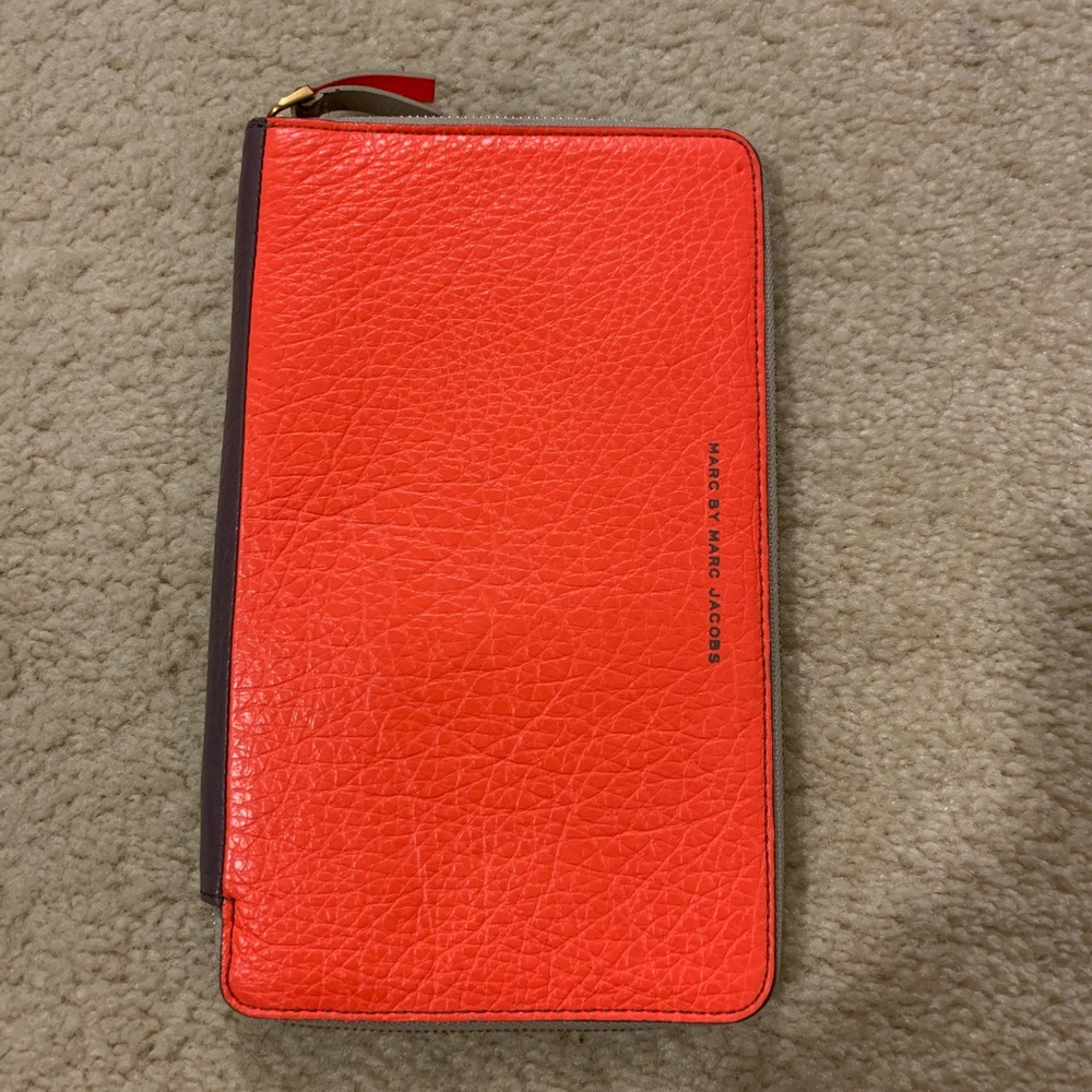 Marc by Marc Jacobs Orange Travel Zip Wallet